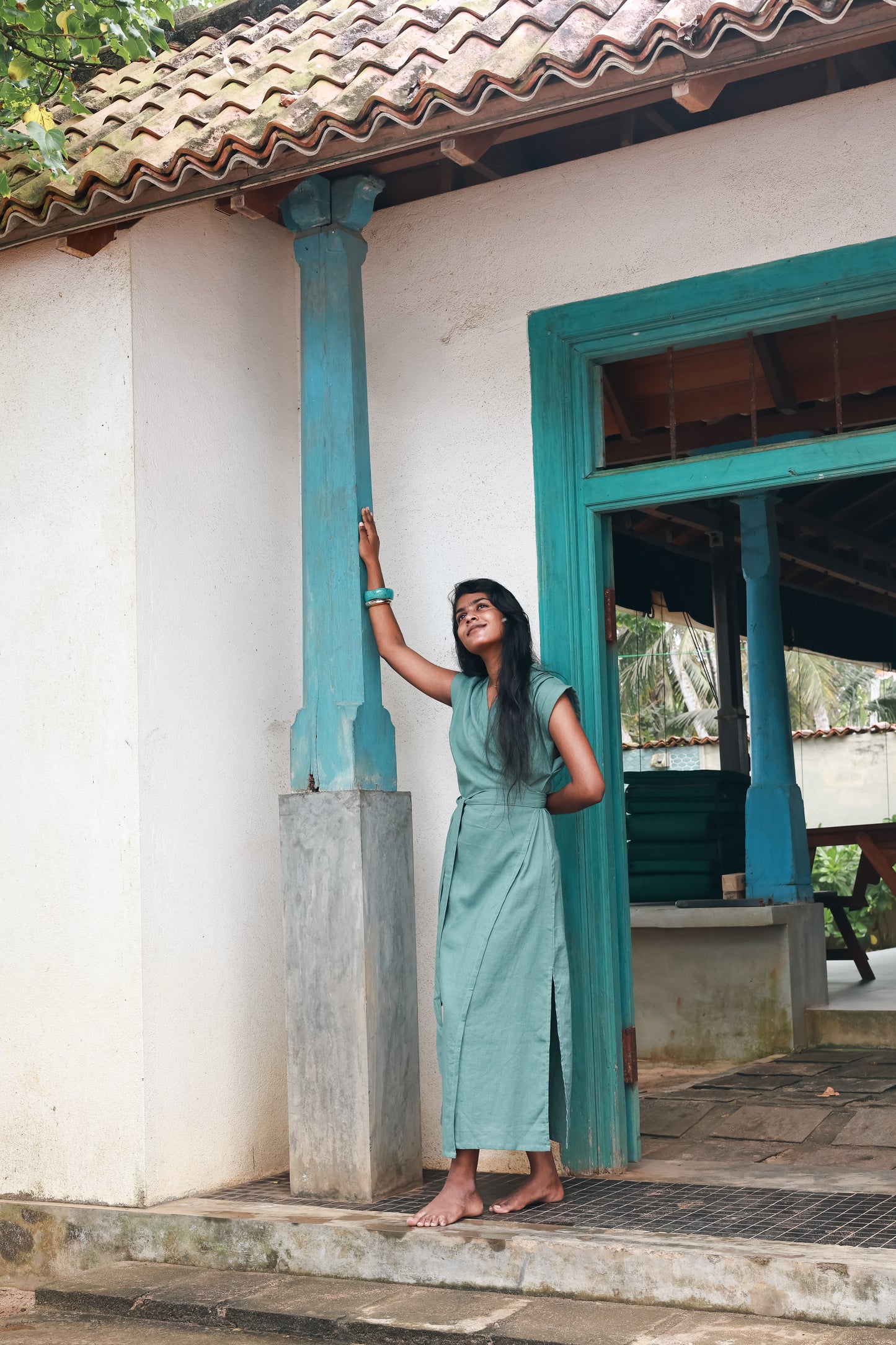 Sam Linen Dress Jade