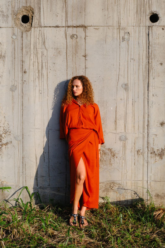 Shanna Long Skirt Papaya