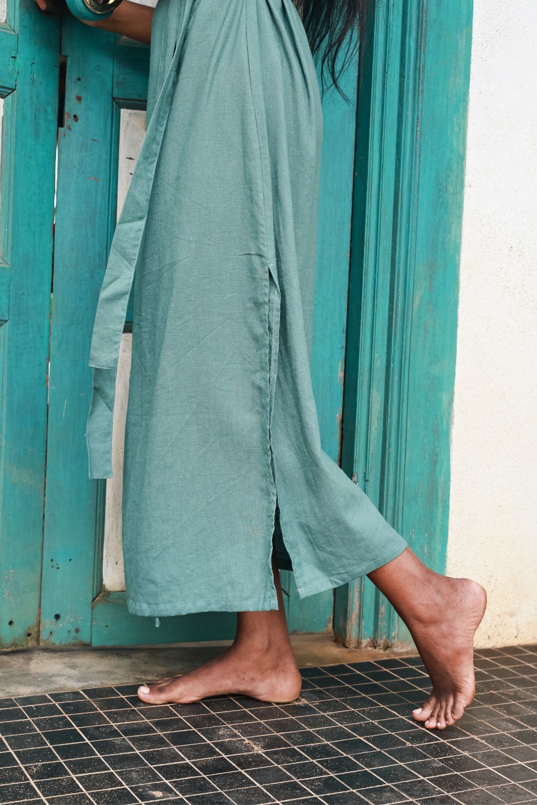 Sam Linen Dress Jade