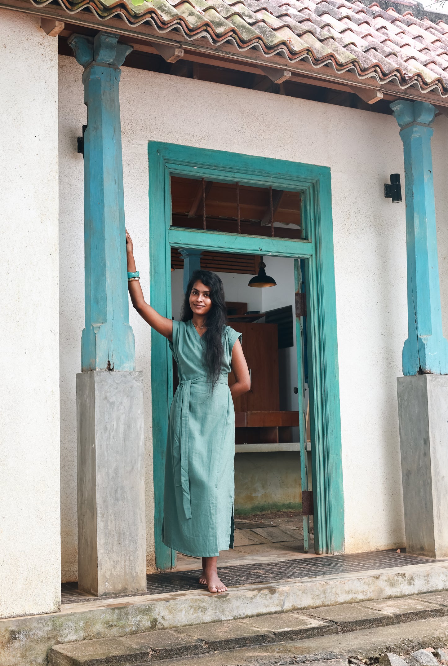Sam Linen Dress Jade