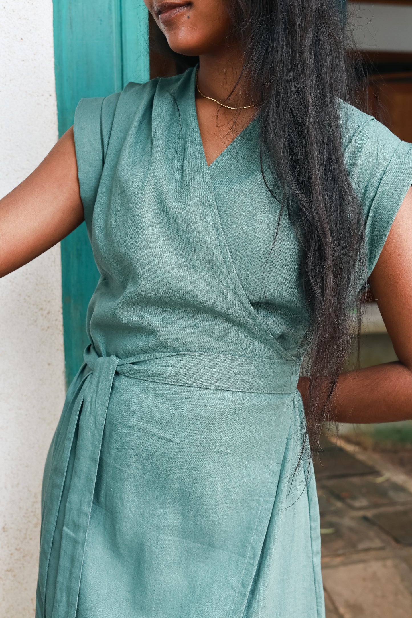 Sam Linen Dress Jade