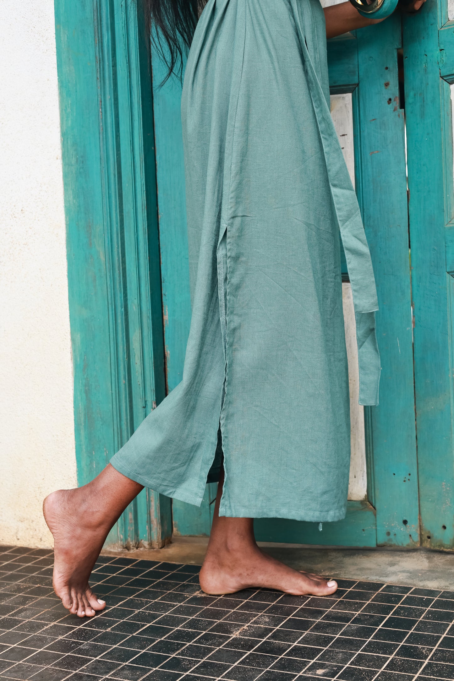 Sam Linen Dress Jade